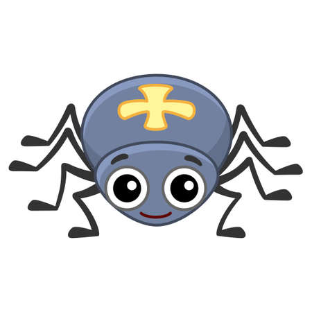 Funny Spider. Insect in a cartoon styleのイラスト素材