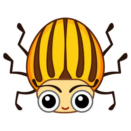 Funny Potato Bug. Insect in a cartoon styleのイラスト素材