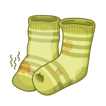 Vector dirty and torn socksのイラスト素材