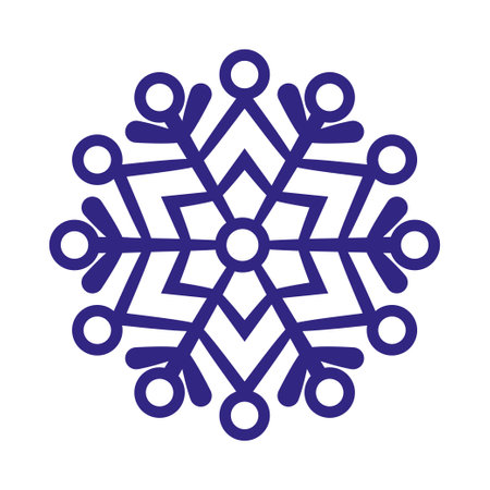Blue snowflake. vector icon logo designのイラスト素材