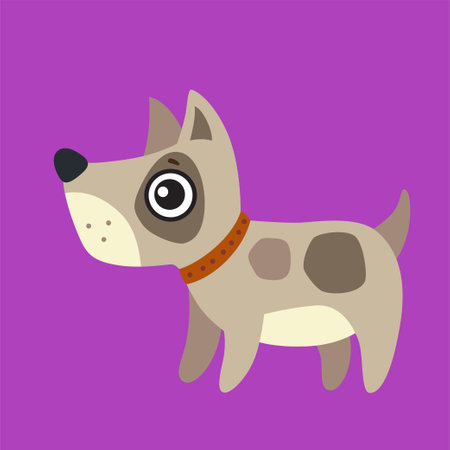 Vector illustration of cute dog in cartoon styleのイラスト素材