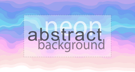 Abstract neon background. Vector template in a paper cut style.のイラスト素材