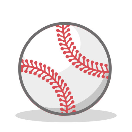 Vector illustration of a baseball ballのイラスト素材