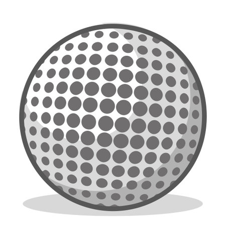 Vector illustration of a golf ballのイラスト素材