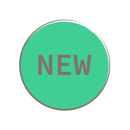 Green circle with new text on white backgroundのイラスト素材