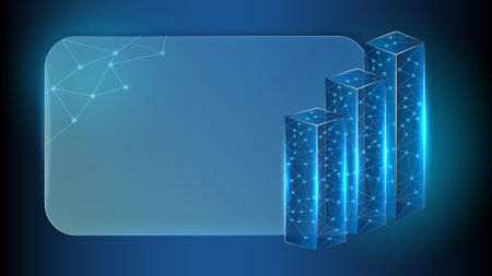 Abstract Representation of Growing Data Structures with a Futuristic Elementsのイラスト素材