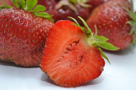 strawberries in the context ofの写真素材