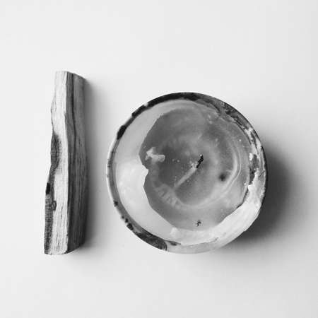 Natural incense Palo Santo. Sacred tree of South America, color square photo. Palo Santo on white background.の写真素材