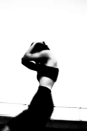 Silhouettes of Beautiful Girlの写真素材