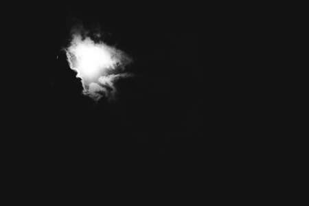 Natural backgrounds, black and white landscape photo of skyの写真素材