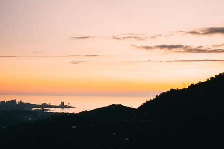 Color landscape photography of sunset, natural backgroundの写真素材