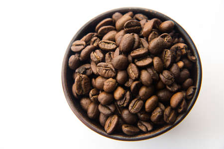 coffee beans, macro shot, backgroundの写真素材