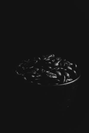 coffee beans, macro shot, backgroundの写真素材