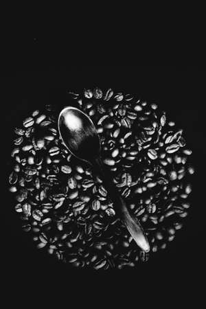 coffee beans, macro shot, backgroundの写真素材