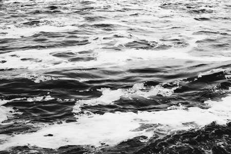 Black and white water wave textureの写真素材