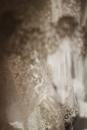 Color wedding photography, bride's morning gatherings, close-up of wedding paraphernalia and accessoriesの写真素材