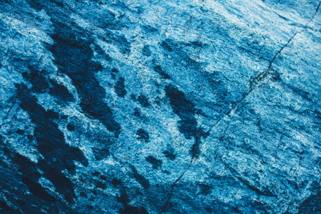 Stone texture in blue tones, close-up of the mountain landscapeの写真素材