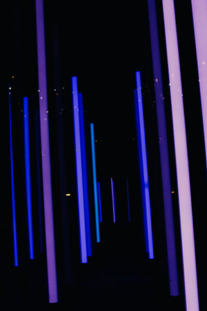 Abstract blue and purple background, colorful night lights and light representation