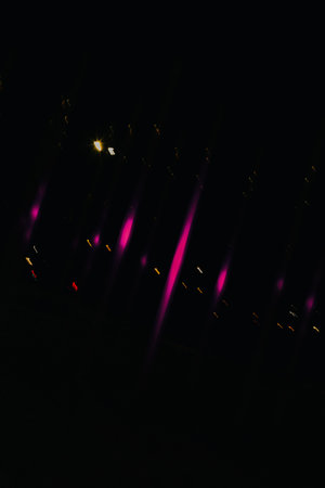 Abstract blue and purple background, colorful night lights and light representation