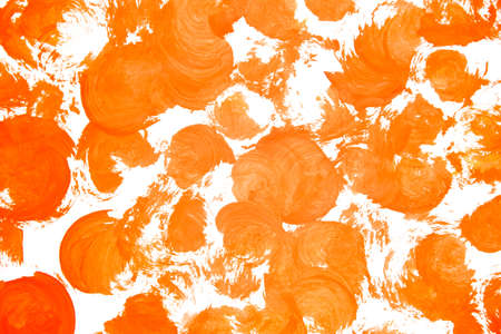 Gold acrylic brushstroke isolated on a white background.の写真素材