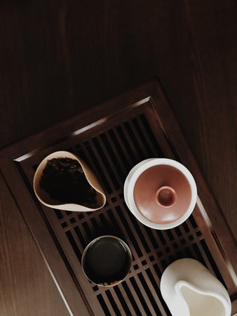 tea party at home, beautiful abstract tea background, tea ceremony close-up