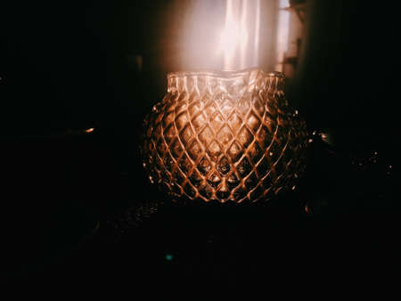 tea party at home, beautiful abstract tea background, tea ceremony close-upの写真素材