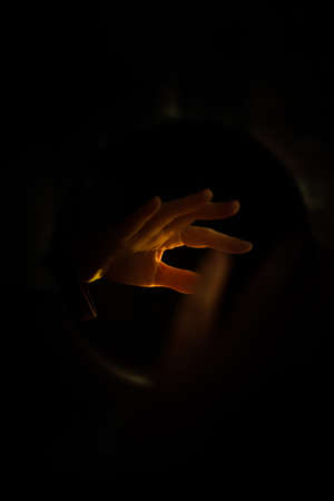 illuminated glass, patterns and linesの写真素材