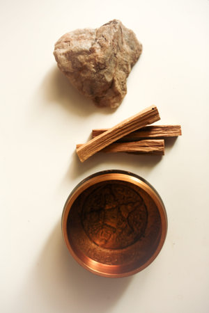 Aromatherapy Palo santo, energy cleaning, esoteric object, holy wood, incense.