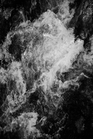 black and white texture of water, blurring and blurring of the image, soft focus and defocusing of...