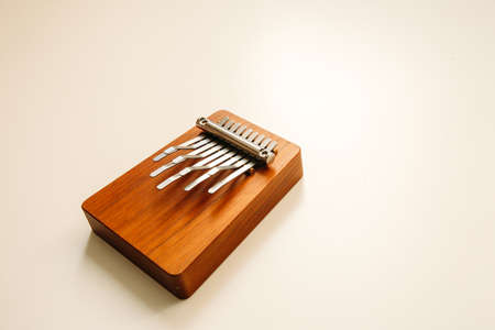 Kalimba ethnic musical instrument on a white backgroundの写真素材