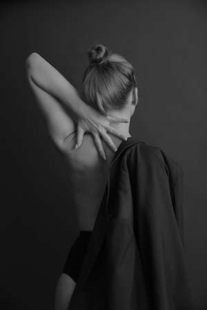 beautiful nude, fashion and art portraitの写真素材