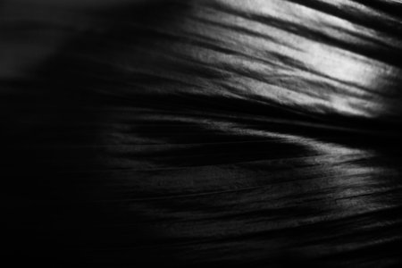 Abstract black and white background with copy space. Texture of black fabric.