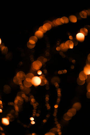 Abstract circular bokeh background of Christmaslight. Festive Christmas background.