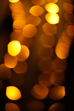 Abstract circular bokeh background of Christmaslight. Soft focus.の写真素材