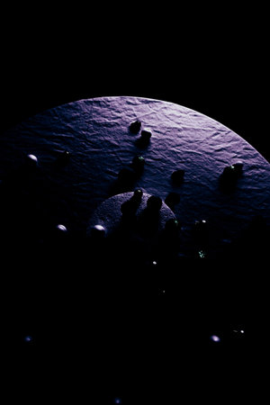 Moon in deep space.の写真素材