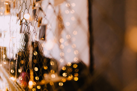 Blurred bokeh lights background. Bokeh lights background.の写真素材