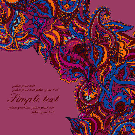 Vector abstract background with a paisley pattern.のイラスト素材