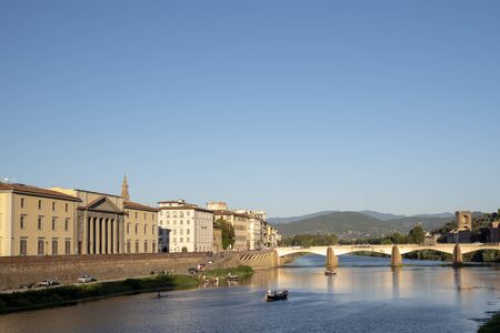 View from the Vecchio Brige, Florence, Italy, 4 september 2019のeditorial素材