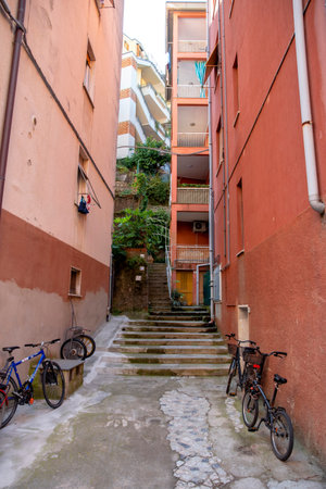 Street of Monterosso, Cinque Terre, Italy, 6 September 2019