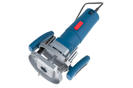 Plunge Woodworking Router, 3D rendering isolated on white background