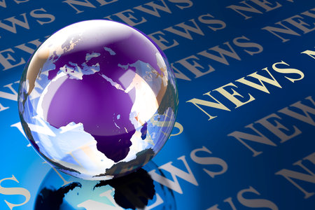 world news concept. 3D renderingの写真素材