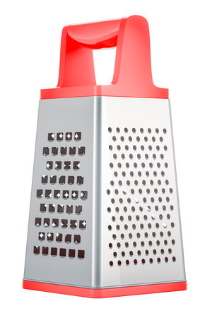 Kitchen Grater, 3D rendering isolated on white backgroundの写真素材