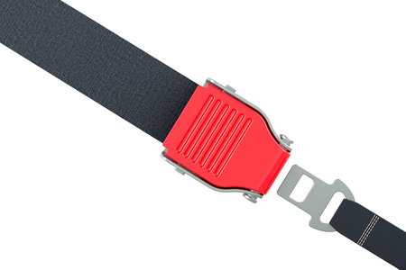 Safety belt, 3D rendering isolated on white background