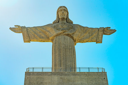 Christ the King, Almada, Portugal. Front viewの写真素材