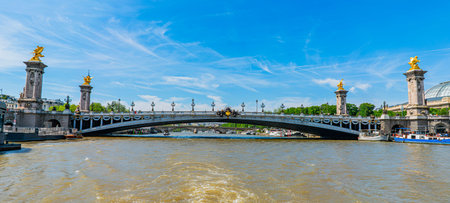 Pont Alexandre 3 Bridge Over the Seine River in Paris, France