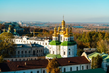 Kyiv Pechersk Lavra monastery complex, Kyiv, Ukraineの写真素材