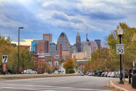 Baltimore downtown landscapeのeditorial素材