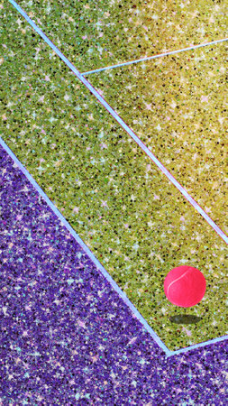 Aesthetic colorful tennisの写真素材