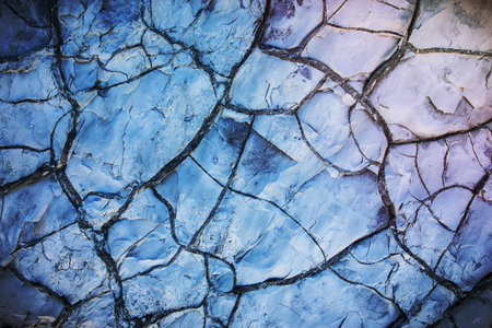 Cracks on the rockの写真素材