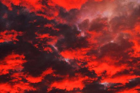 Beautiful sunset sky background.の写真素材
